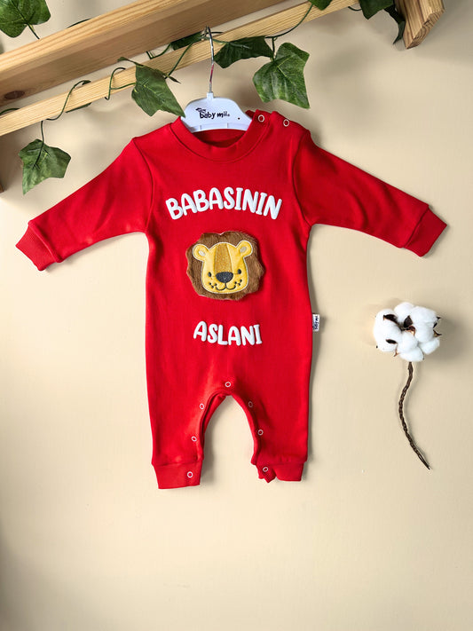 BABASININ ASLANI %100 PAMUKLU BEBEK TULUM